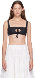 Sandy Liang Black Recess Tank Top