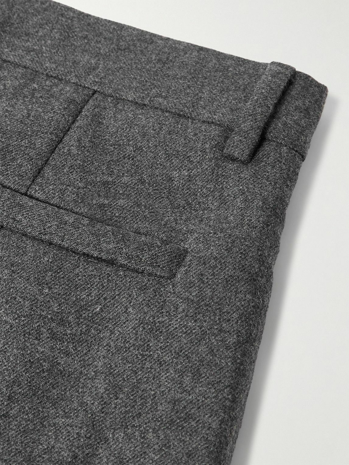 Zegna - Tapered Pleated Wool Trousers - Gray
