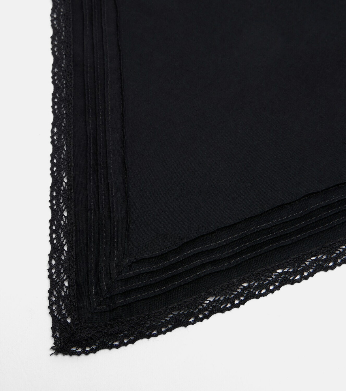 Faithfull Emilia lace-trimmed cotton scarf
