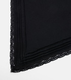 Faithfull Emilia lace-trimmed cotton scarf