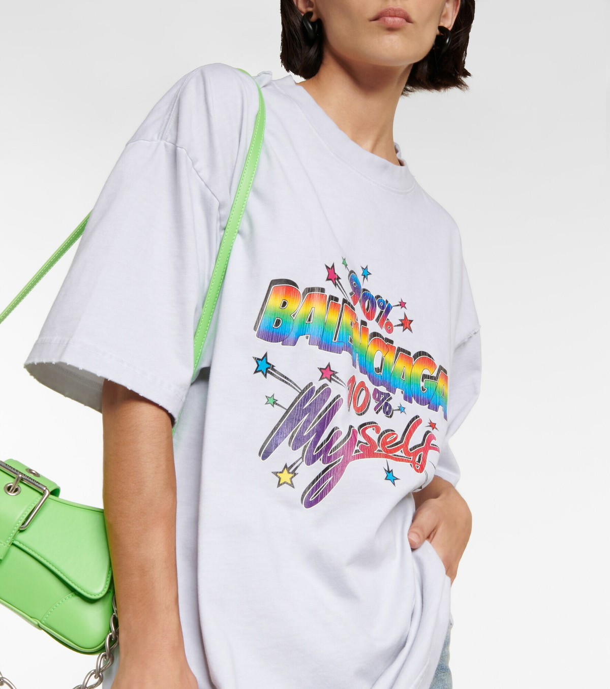 Balenciaga - 90/10 cotton-blend jersey T-shirt Balenciaga