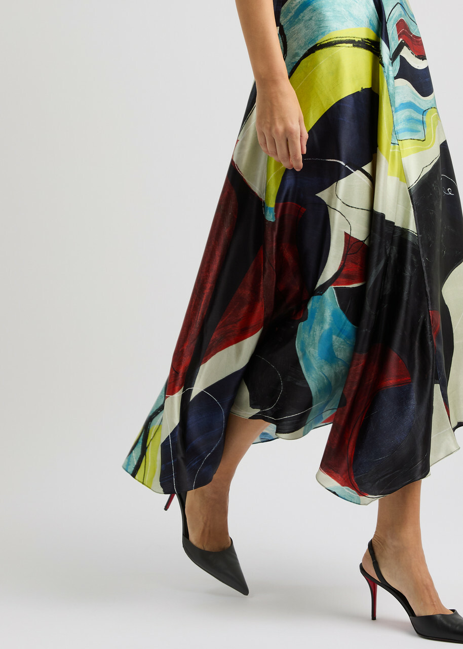 ROKSANDA ワンピース Printed silk satin maxi dress 825139 Printed silk satin maxi dress in multicoloured - Roksanda