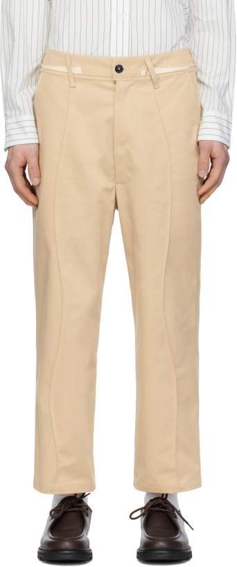 Photo: Camiel Fortgens Beige Slack Trousers