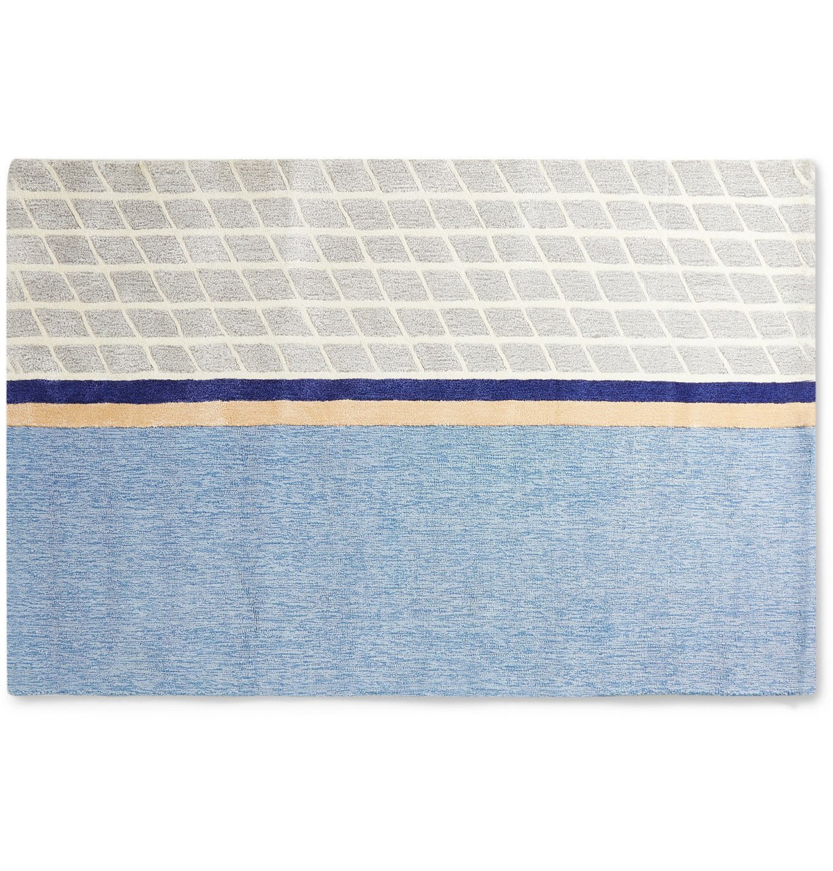 Pieces - Net Patterned Rug, 4' x 6' - Blue
