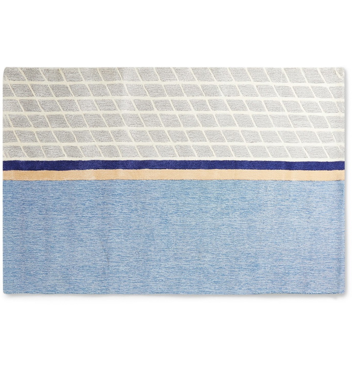 Photo: Pieces - Net Patterned Rug, 4' x 6' - Blue