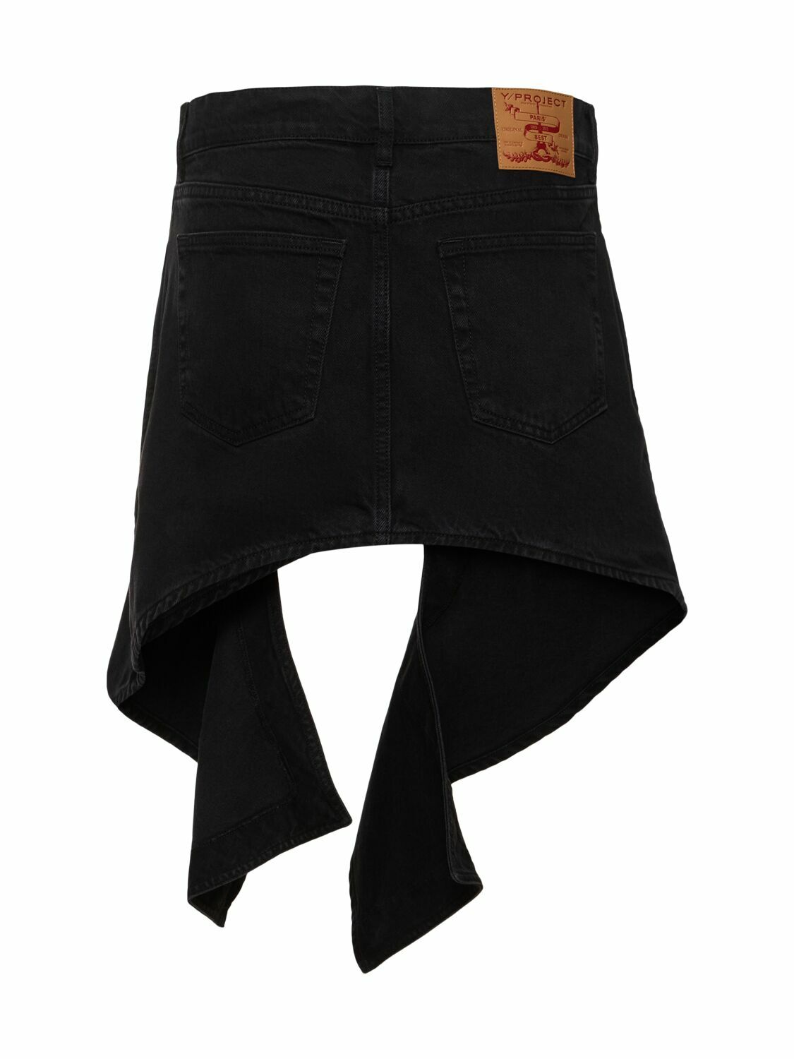 Y/PROJECT Asymmetric Denim Mini Skirt