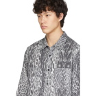 Amiri Grey Flannel Leopard Shirt