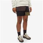 The Future Is On Mars Men's Corduroy Patchwork Short in Onyx Black/Brown