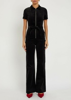 Alice + Olivia Gorgeous Corduroy Wide-leg Jumpsuit Black