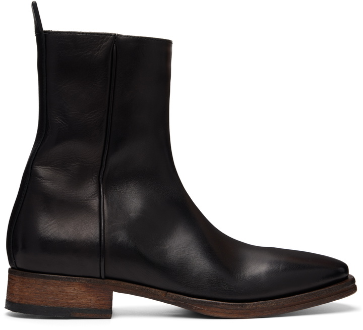 Photo: Acne Studios Black Leather Ankle Boot