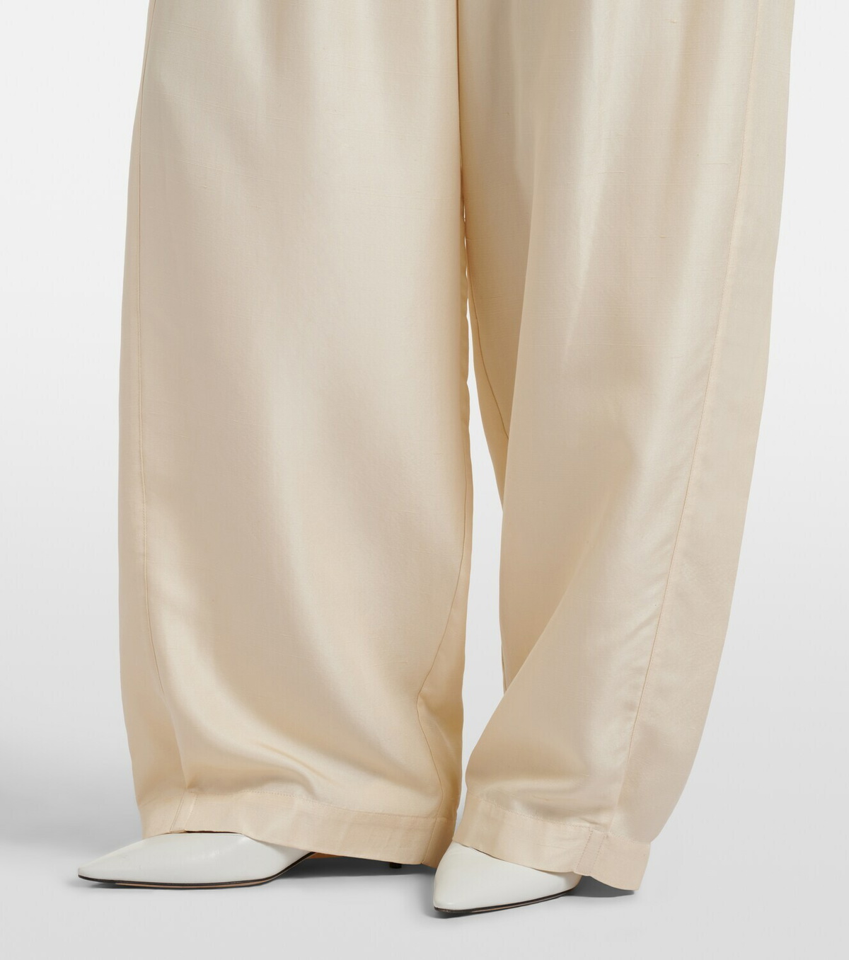 The Row Kolina silk wide-leg pants