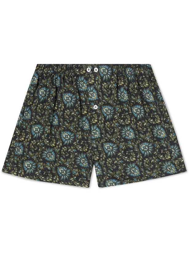 Photo: Anonymous ism - Slim-Fit Printed Woven Boxers - Black