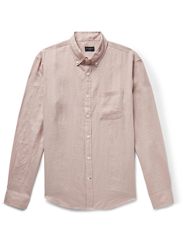 Photo: Club Monaco - Button-Down Collar Linen Shirt - Pink