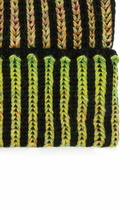 Diesel Ribbed beanie with dégradé neon stripes - Knit caps - Unisex - Multicolor