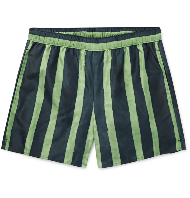 Photo: Acne Studios - Warrick Slim-Fit Mid-Length Striped Swim Shorts - Blue