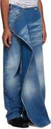 Y/Project Blue Snap Off Jeans