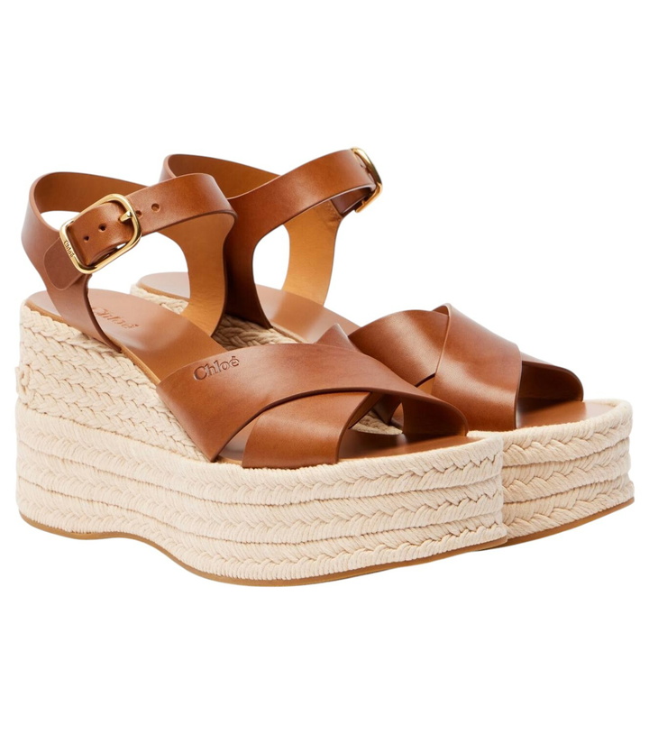 Photo: Chloé Isla leather espadrille wedges