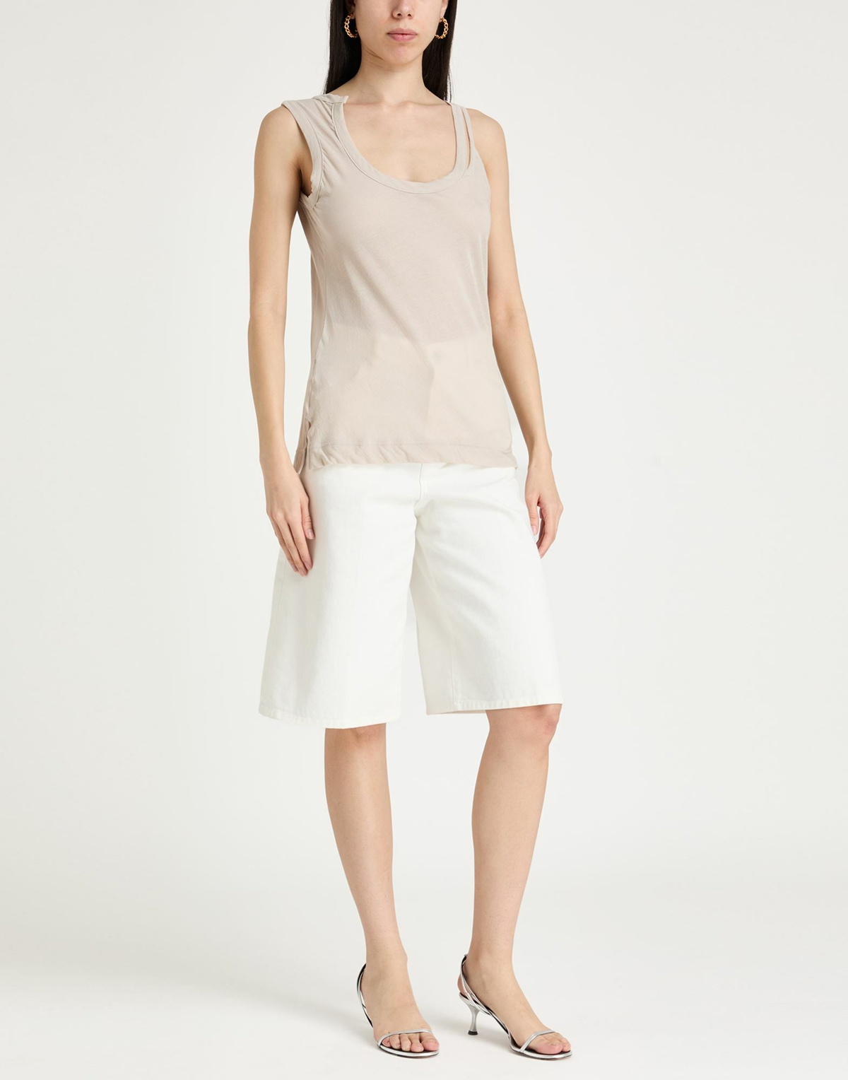 Yohji Yamamoto Womens Top in Beige