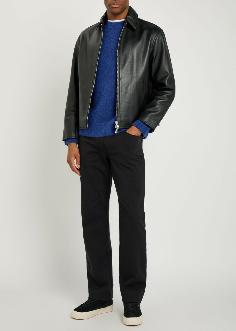 7 For All Mankind The Straight Jersey Trousers Black