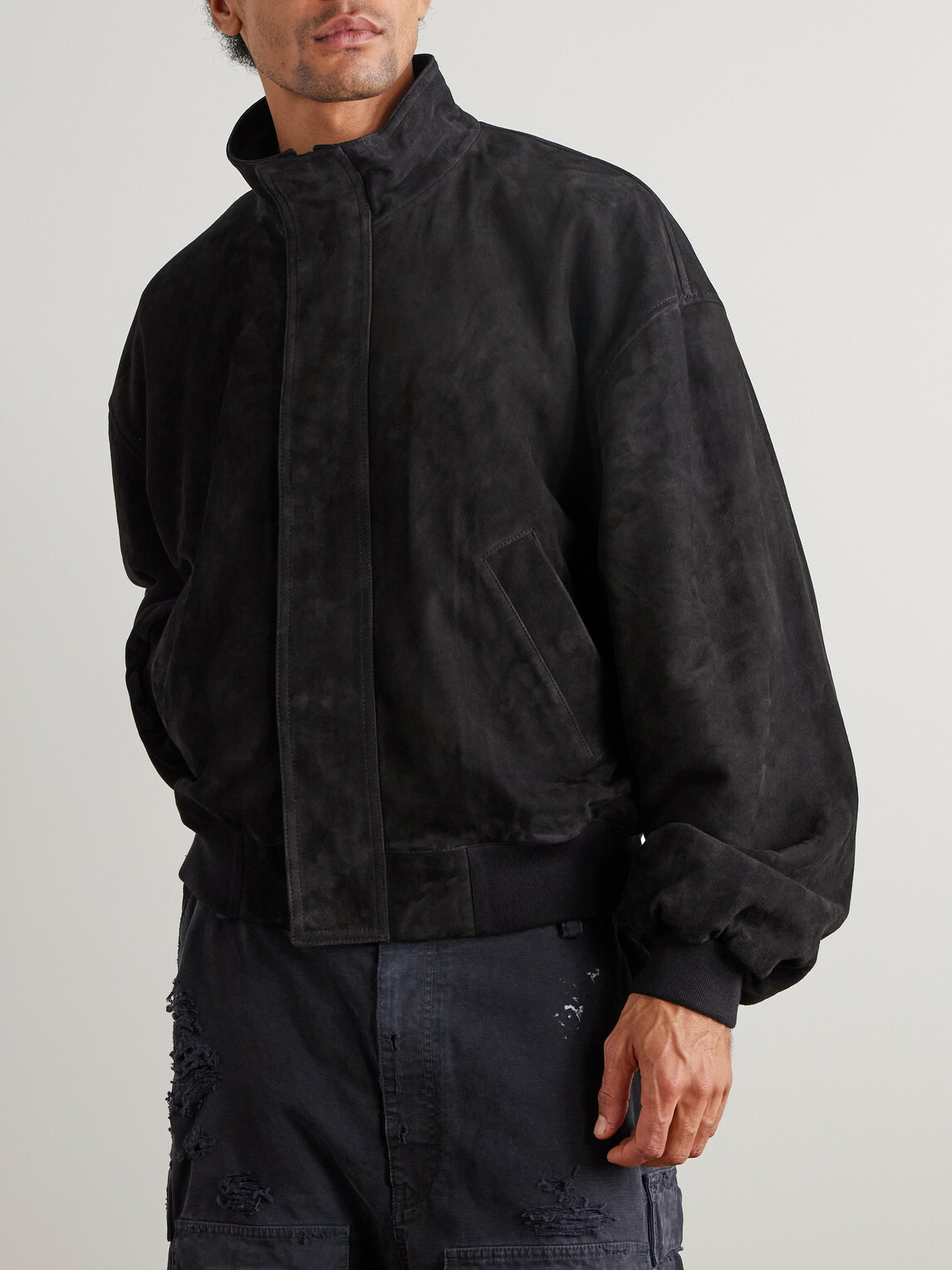 Balenciaga - Suede Jacket - Black