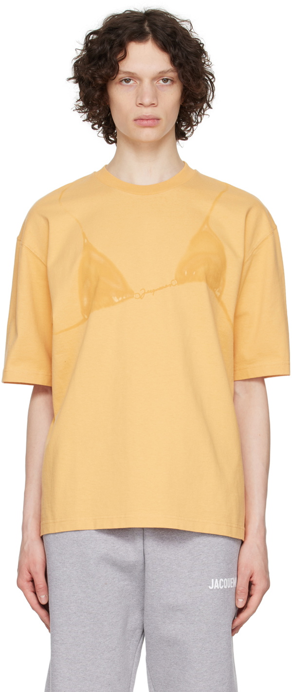 Jacquemus Yellow Le Raphia Le T Shirt Bikini T Shirt Jacquemus