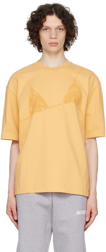 Photo: Jacquemus Yellow Le Raphia 'Le T-Shirt Bikini' T-Shirt