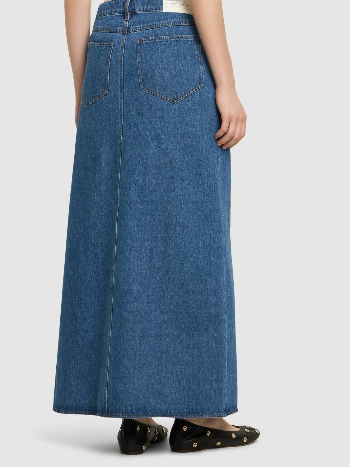 DESIGNERS REMIX Miles Cotton Denim Long Skirt