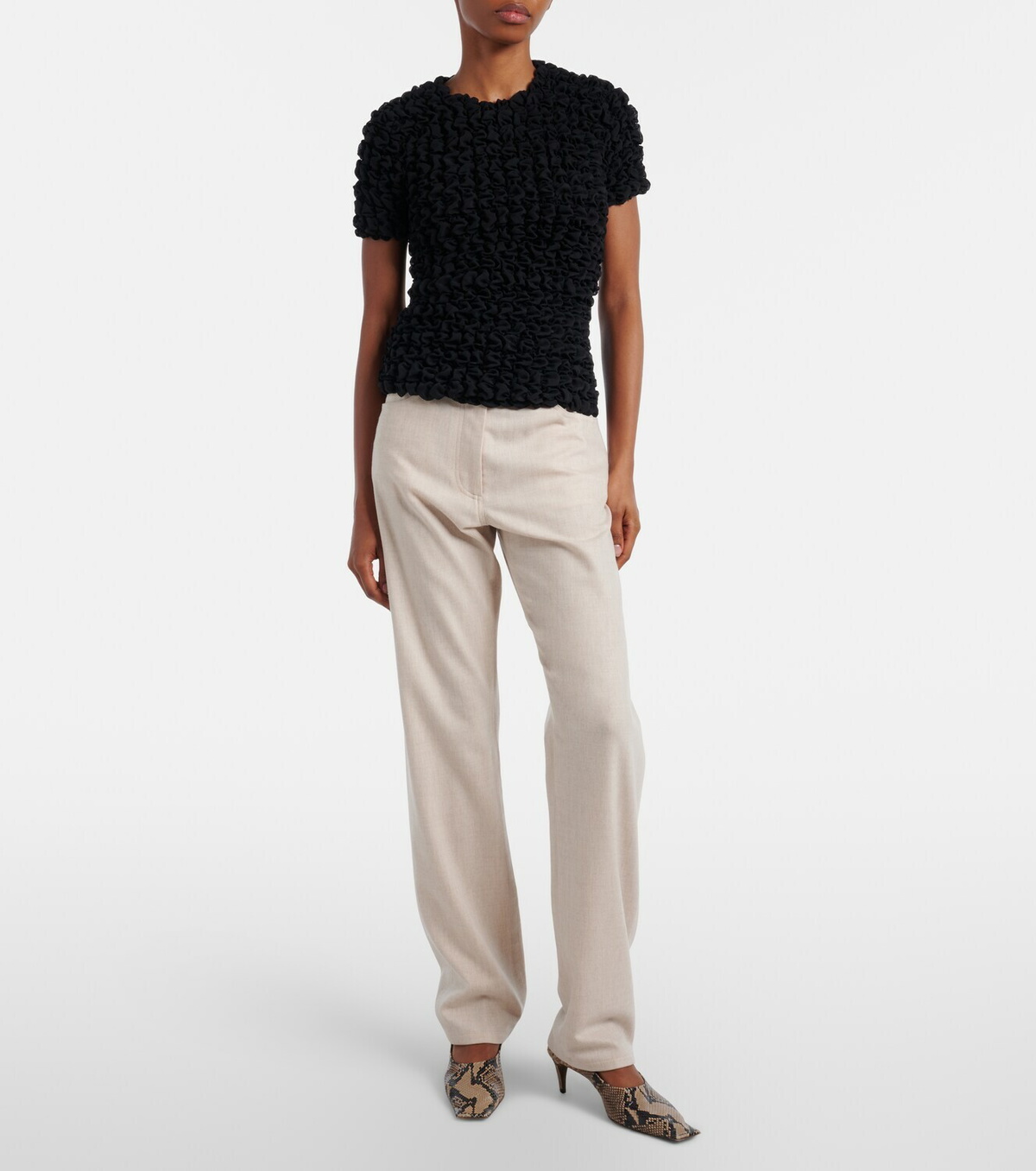 Khaite Callum wool and cashmere straight pants