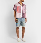 AMIRI - Camp-Collar Bandana-Print Silk-Twill Shirt - Pink