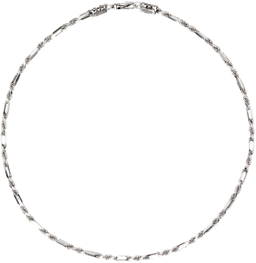 Emanuele Bicocchi Silver Figaro Rope Chain Necklace Emanuele Bicocchi