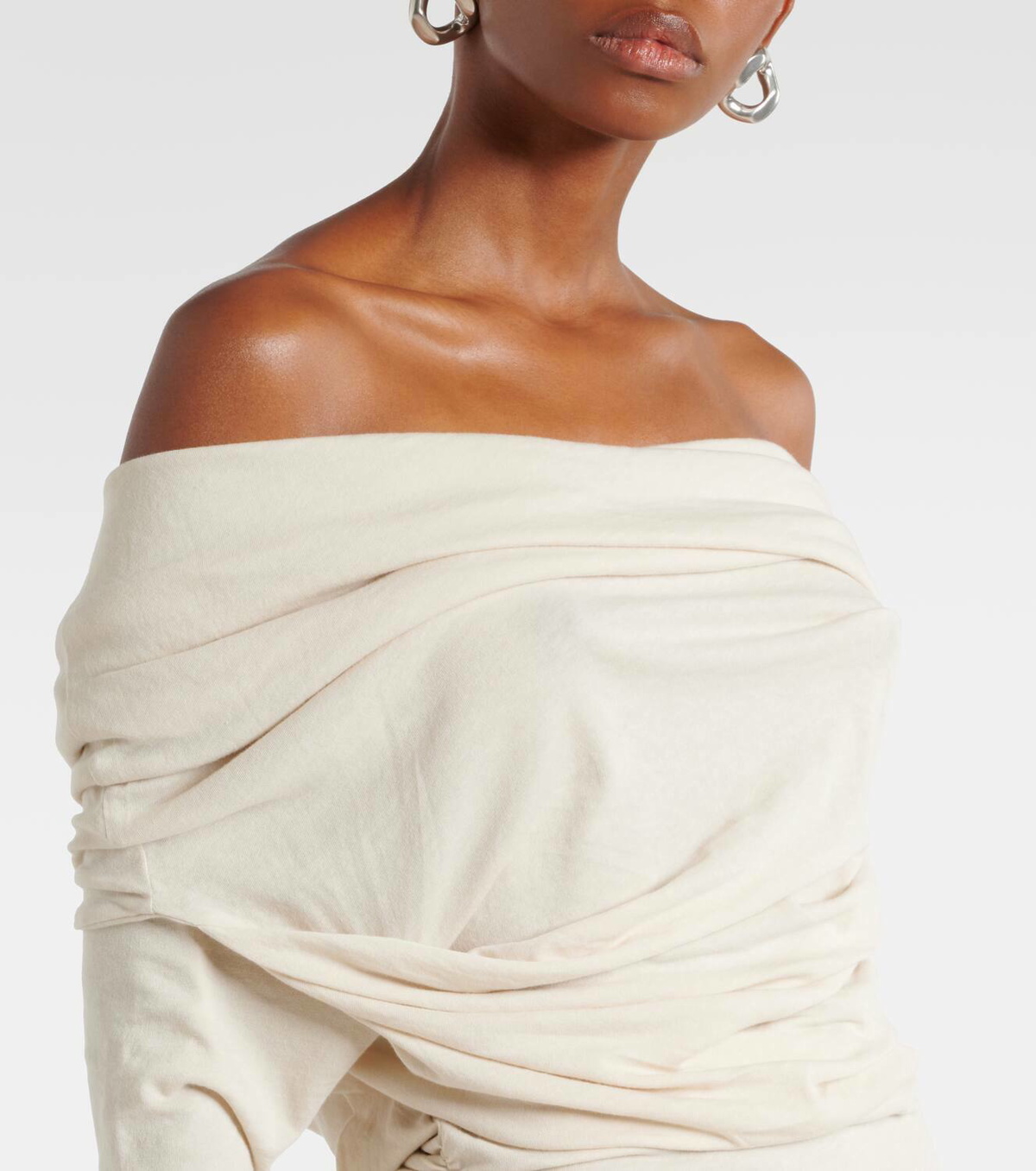 Entire Studios Off-shoulder jersey maxi dress