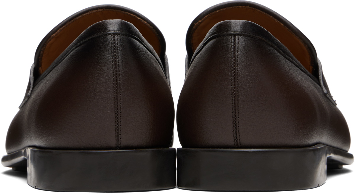 Ferragamo Brown Gancini Ornament Loafers