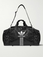 Balenciaga - adidas Logo-Print Textured-Leather Weekend Bag - Black
