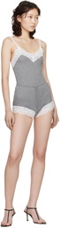 VETEMENTS Gray Lace Mini Shorts