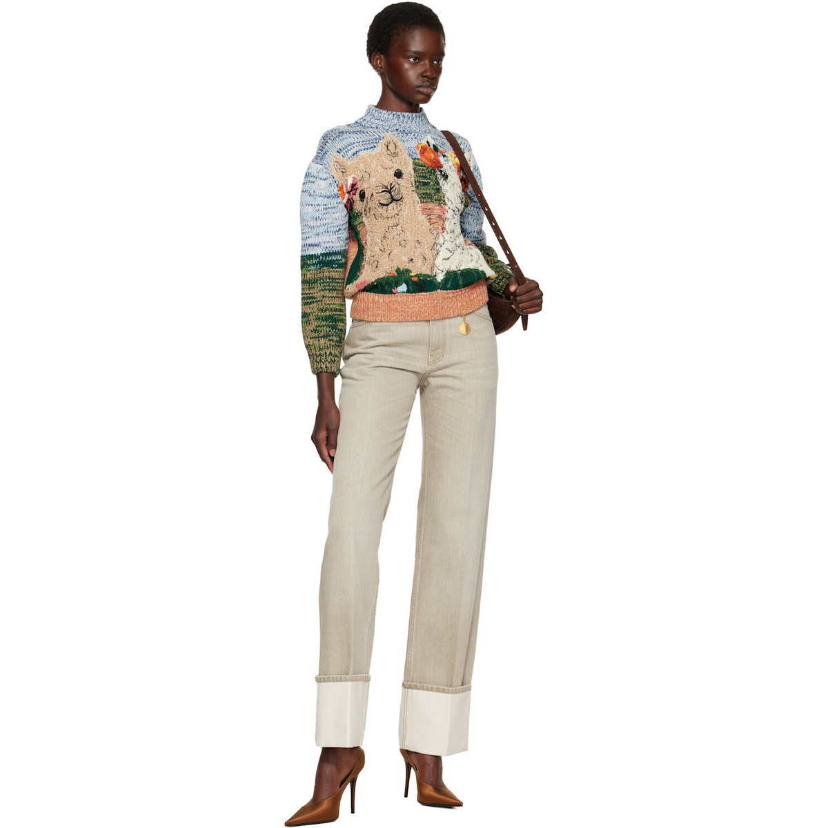 Stella McCartney Multicolor Alpaca Jacquard Knit Sweater