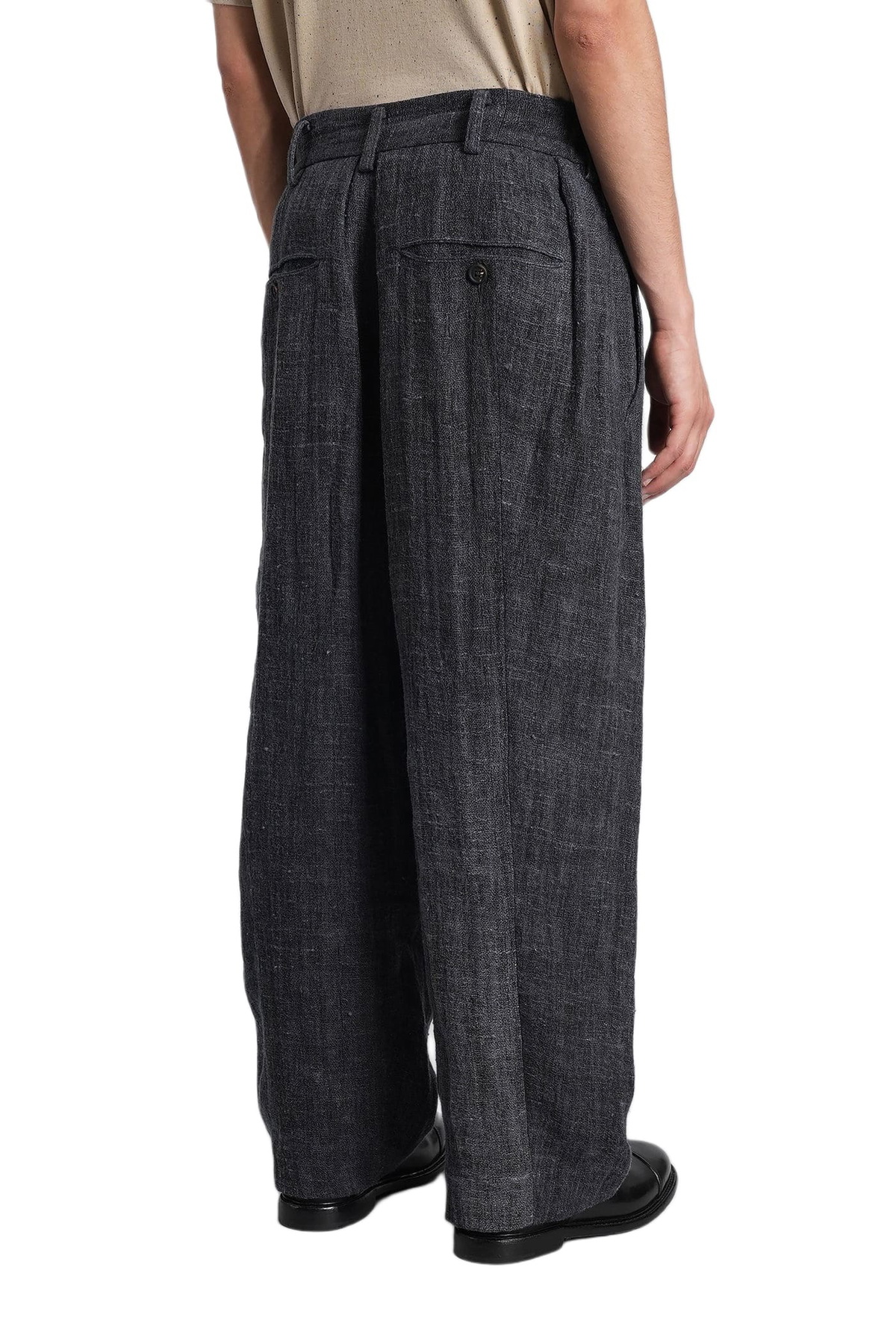 Ziggy Chen Pants In Blue Linen