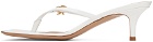 Gianvito Rossi White Thong Heeled Sandals
