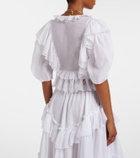 Chloé Embroidered ruffled cotton top