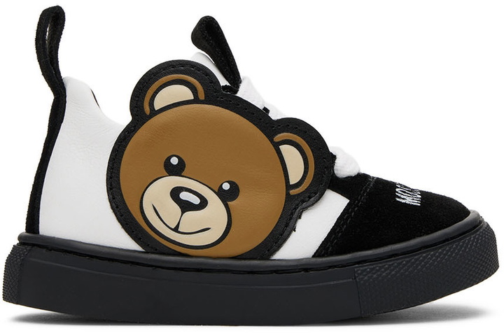 Photo: Moschino Baby Black & White Teddy Sneakers