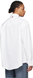 Thom Browne White Embroidered Shirt