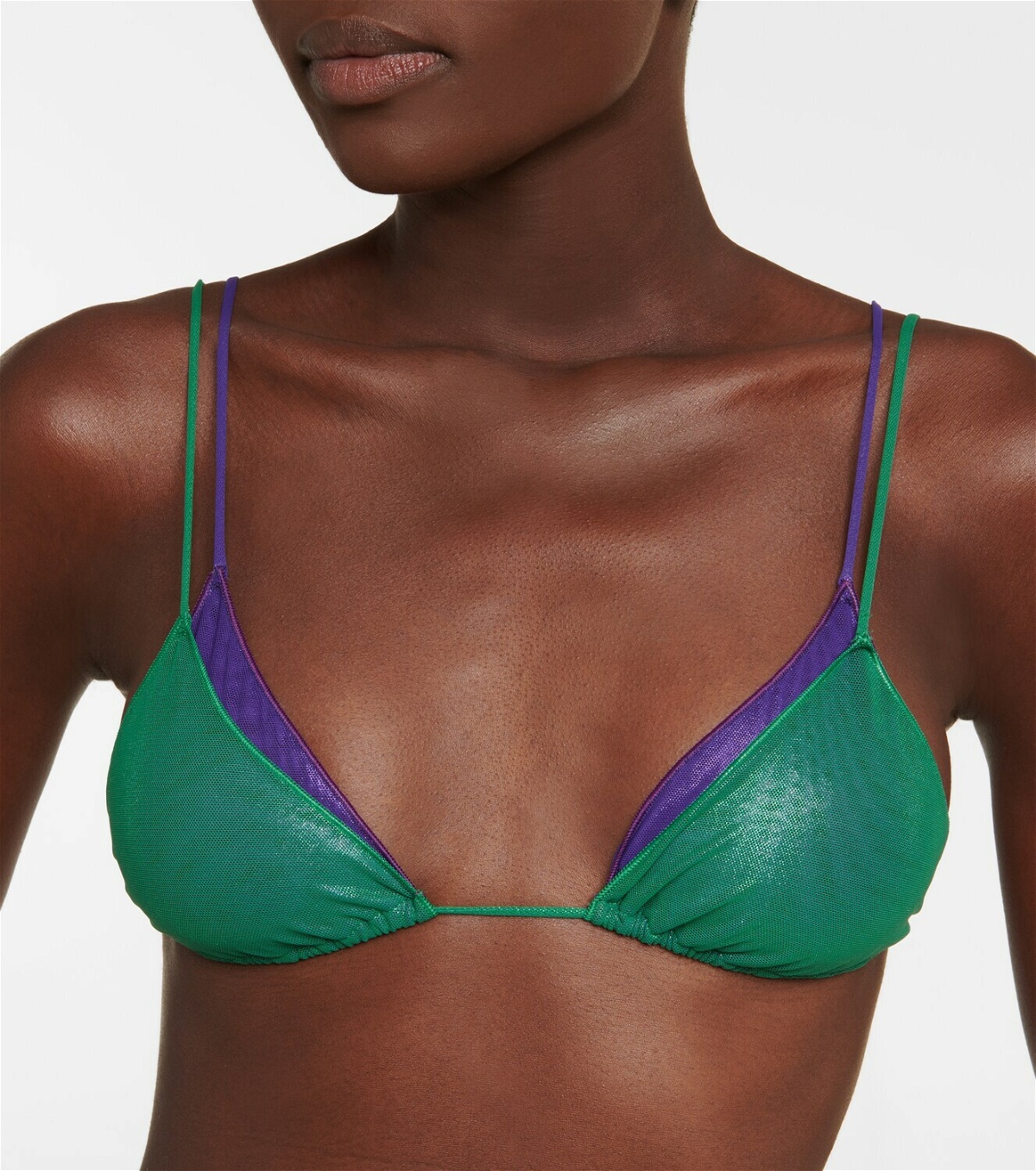 Oseree - Lamé triangle bikini