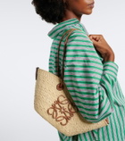 Loewe Anagram Small leather-trimmed basket bag