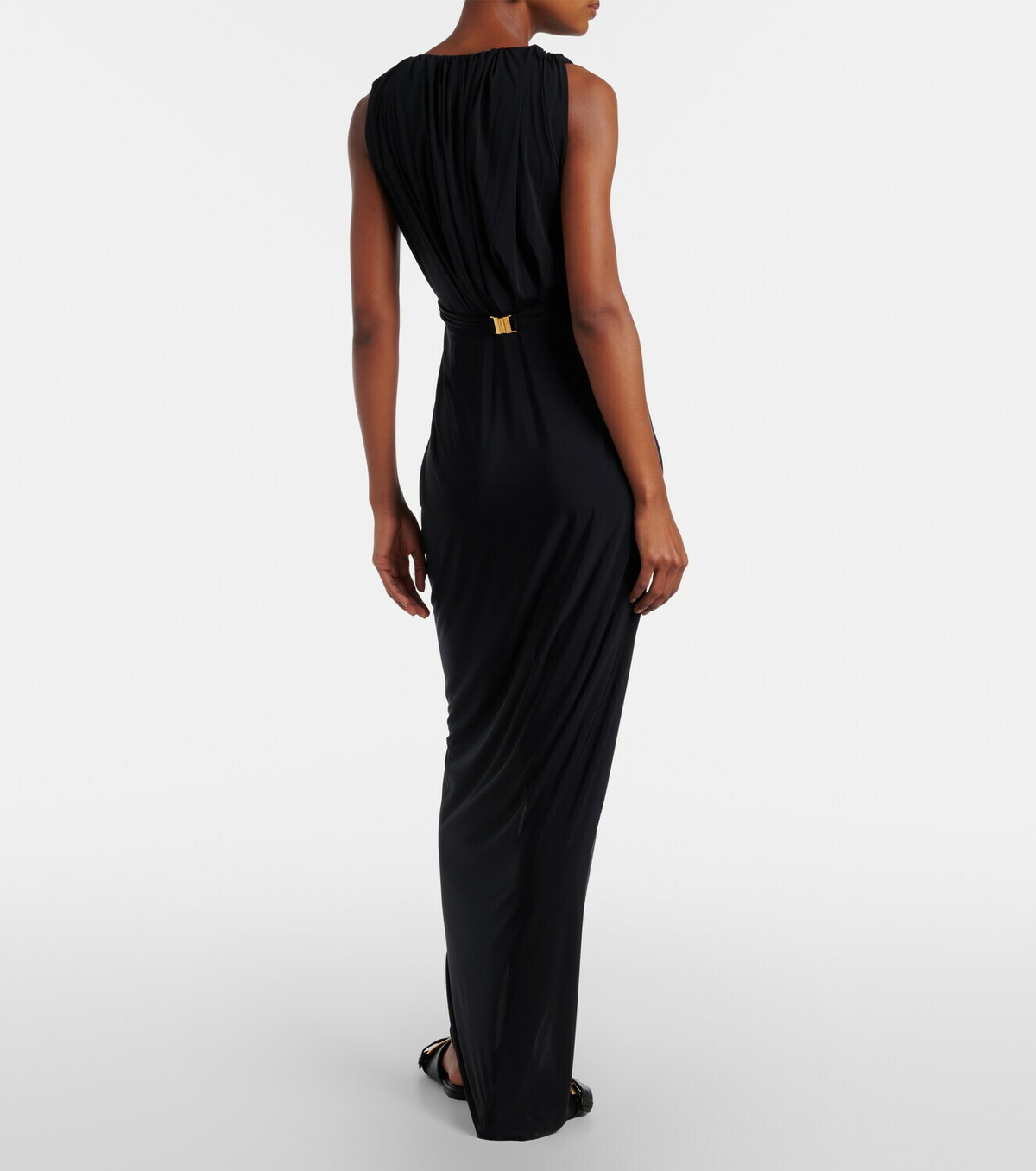 Balmain Embellished jersey maxi dress