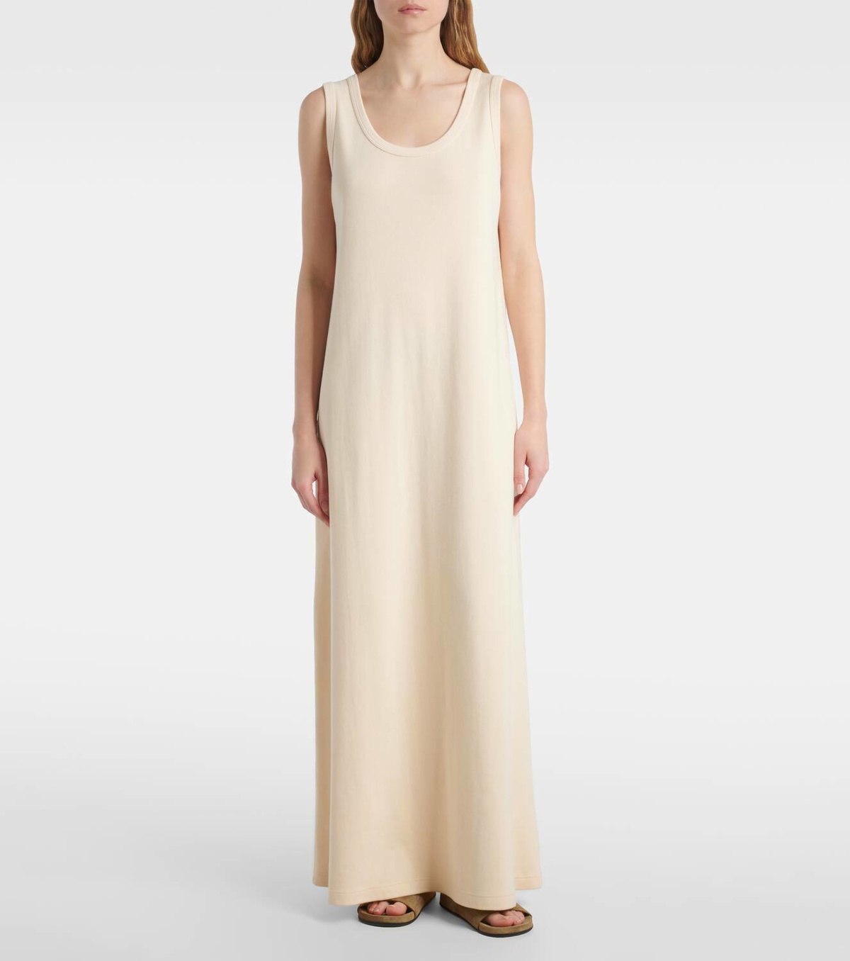 fitted lace wedding dress Brown Cotton Candy Jersey Maxi Dress | Dress main image 0