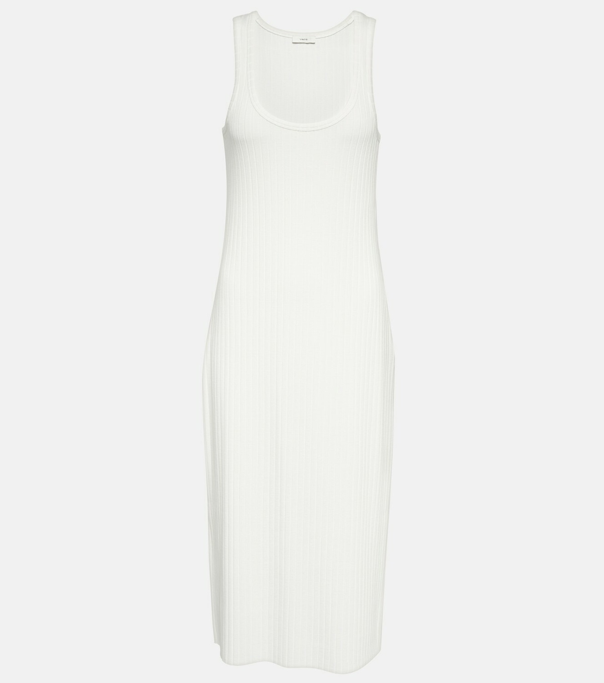 Vince Ribbed scoop-neck midi dress Vince