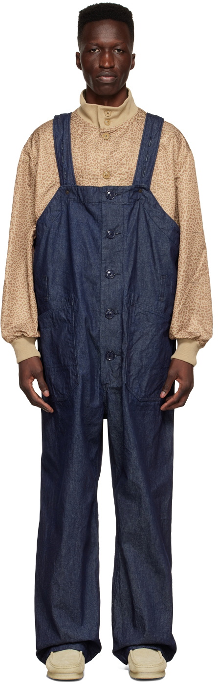 Engineered Garments Navy Denim Overalls Engineered Garments