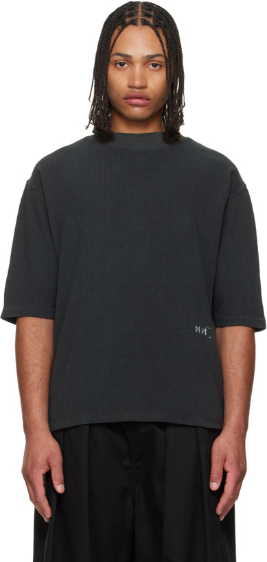 Photo: Maison Margiela Gray Distressed Cotton Terry T-shirt