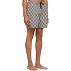 Solid and Striped Black and White The Classic Squiggle Stripe Swim Shorts