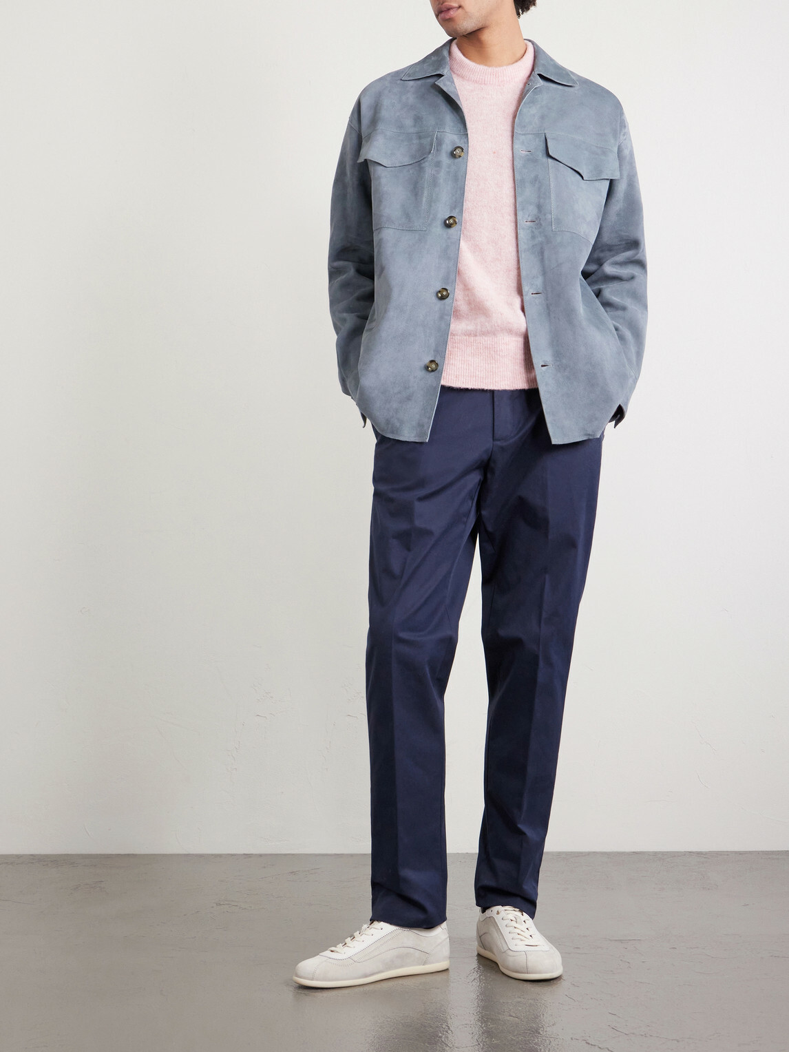 Lardini - Suede Overshirt - Gray