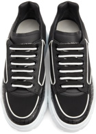 Alexander McQueen Black & White Neoprene Court Trainer Sneakers